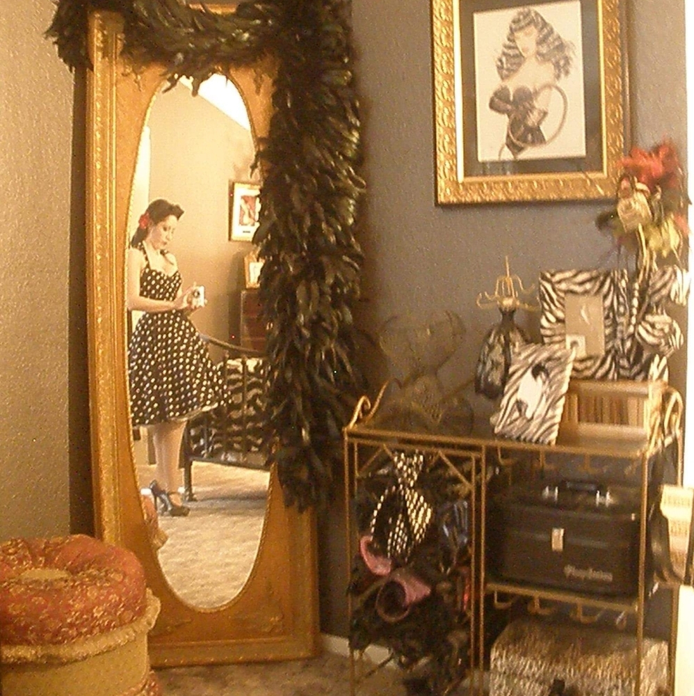 Vintage Black w/ White Polka Dot Full Circle Skirt